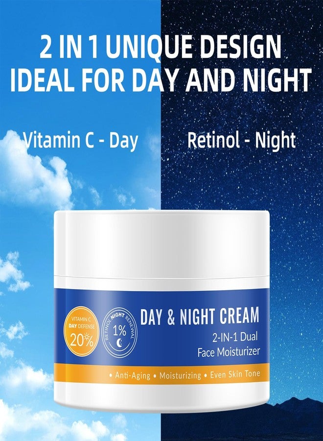 ايريف كريم ريتينول وفيتامين سي، مرطب للوجه، كريم مرطب للوجه 2 في 1 للاستخدام ليلاً ونهاراً، مرطبات يومية، مرطب للوجه للبشرة الجافة، مرطب خفيف الوزن 3.53 أونصة - Image 4